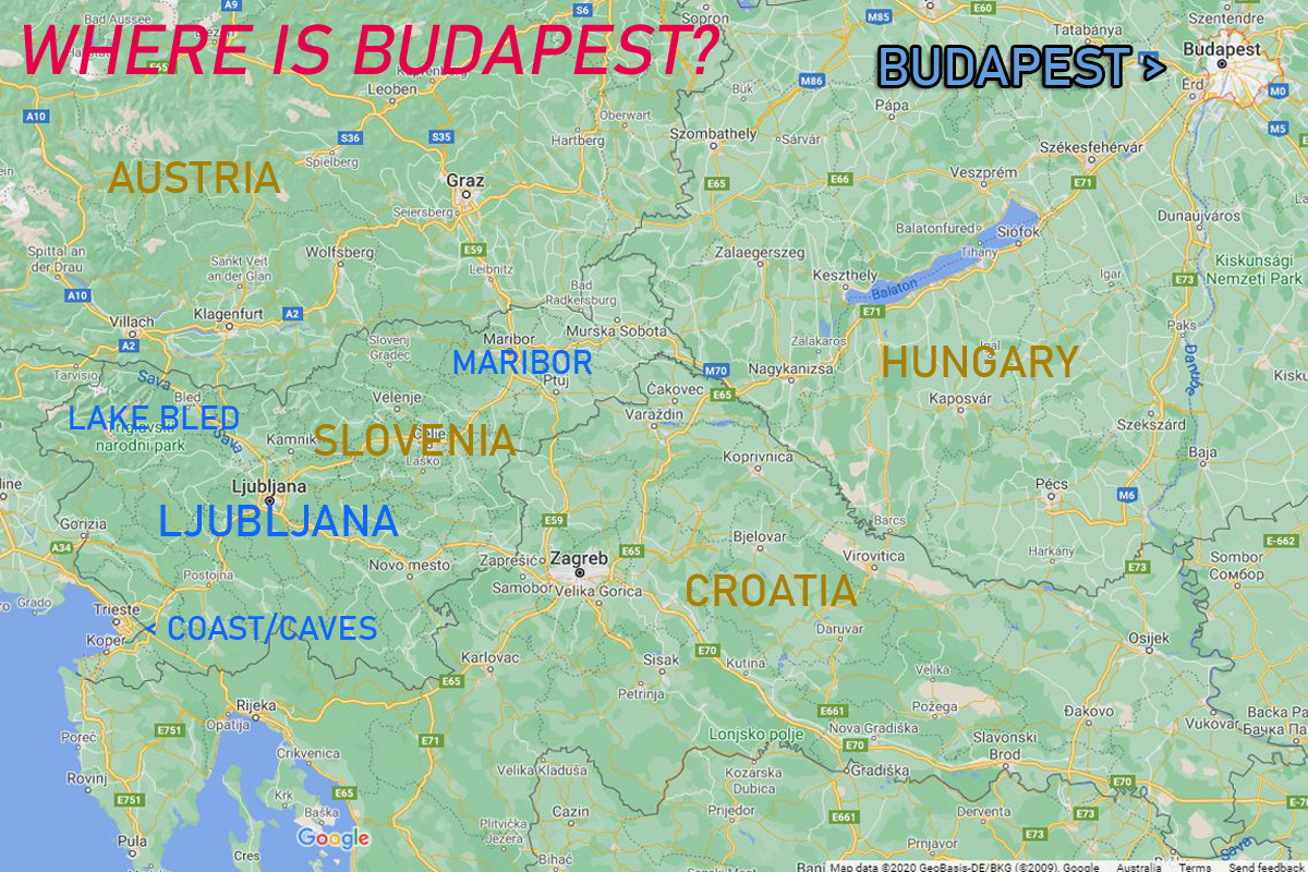 Map of Budapest, Slovenia - Sloveniaforyou