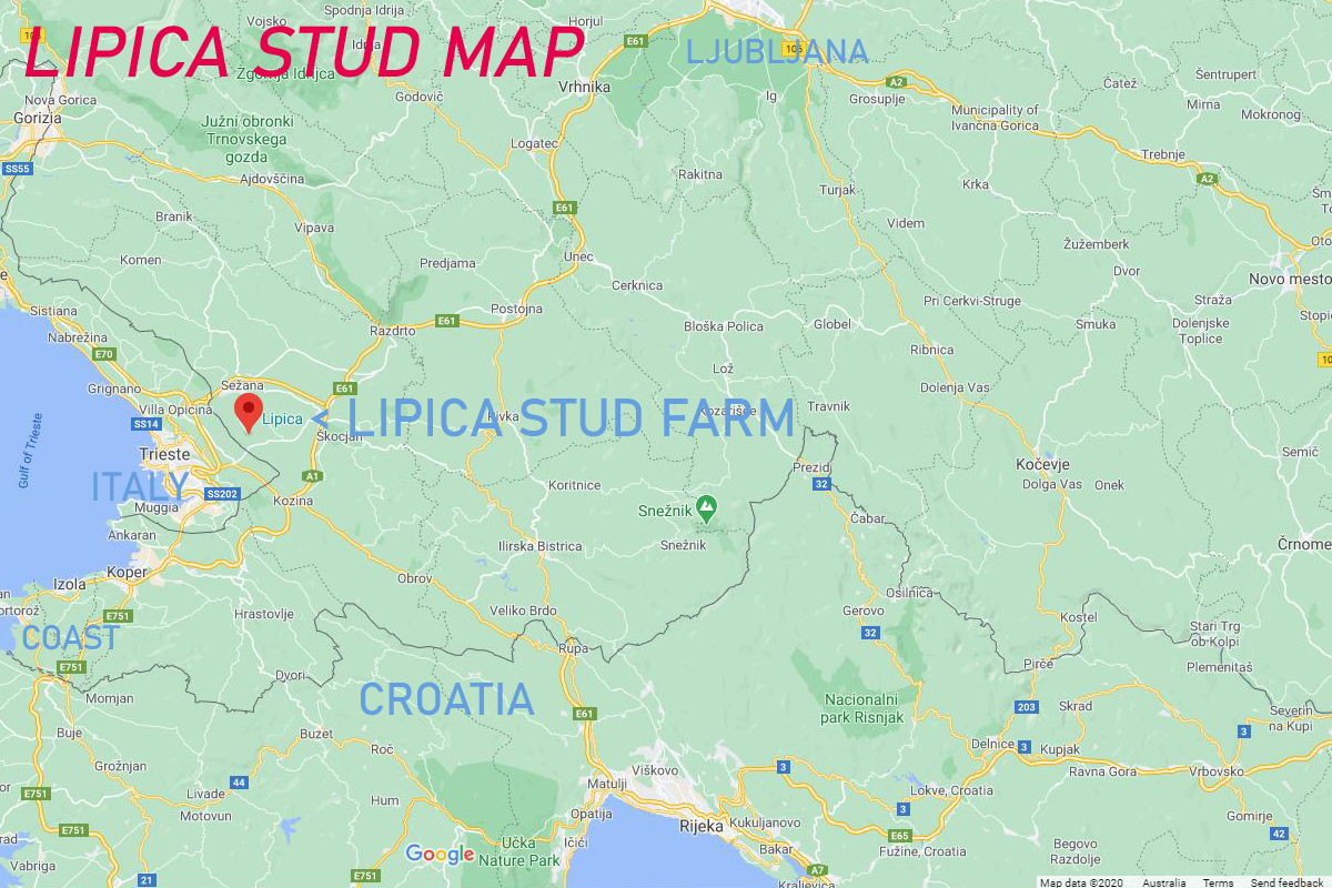 Map of Lipica, Slovenia - Sloveniaforyou