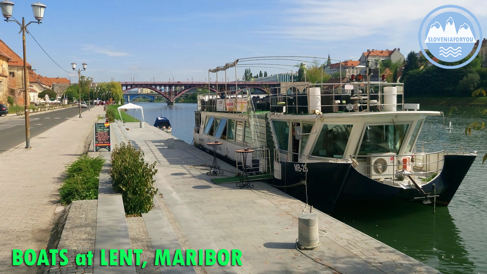 Boats on the Drava at Lent, Maribor - Sloveniaforyou