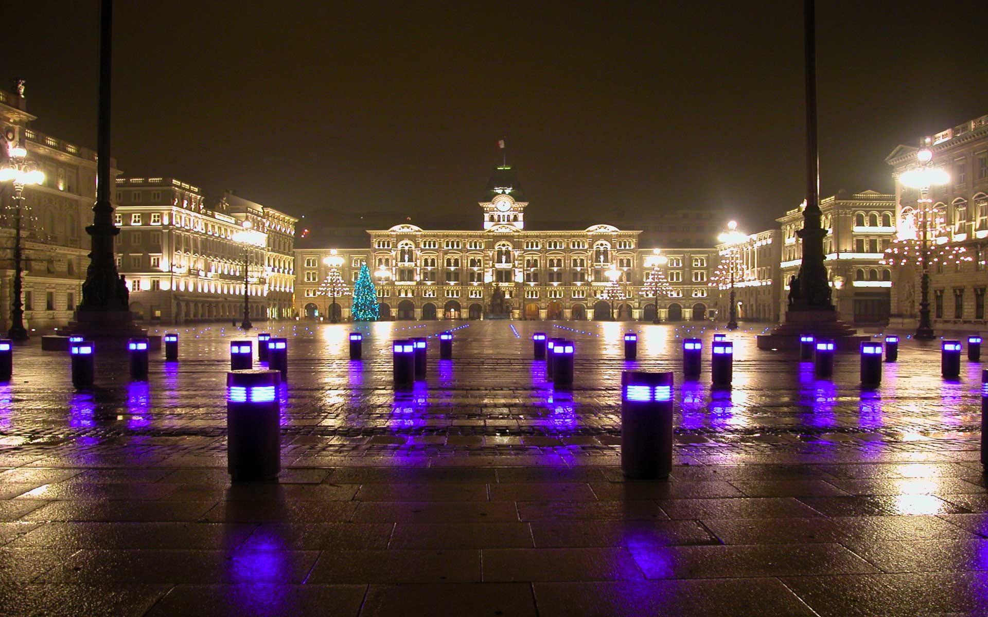 Trieste's Huge Main Plaza at Piazza d'Italia